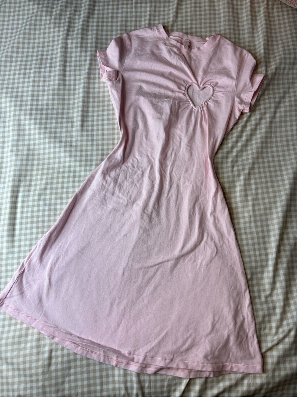 Skims Cotton Jersey Heart Mini Dress Cherry Blossom Valentine’s day